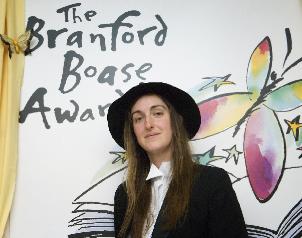 Frances receiving the Branford Boase Award